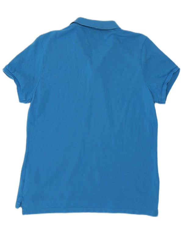 POLO RALPH LAUREN Damen Skinny Poloshirt UK 18 XL Blaue Baumwolle