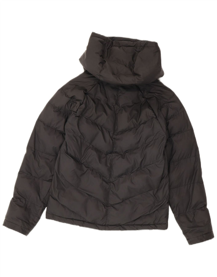 Nike Jungen-Kapuzenjacke, gepolstert, 10–11 Jahre, mittelgroßes schwarzes Polyester
