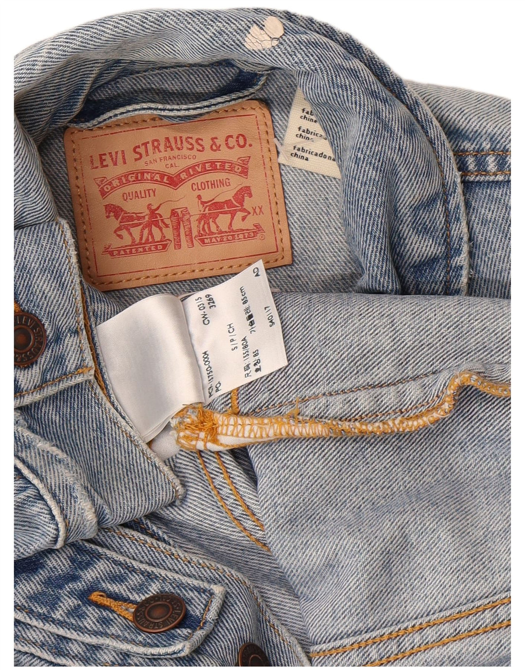 LEVI'S Damen Jeansjacke UK 10 Small Blaue Baumwolle