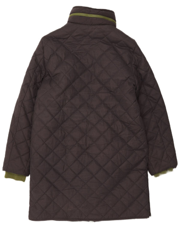 White Stuff Damen-Steppmantel mit Kapuze, UK 10, Größe S, Grau, Polyester