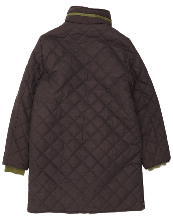 White Stuff Damen-Steppmantel mit Kapuze, UK 10, Größe S, Grau, Polyester