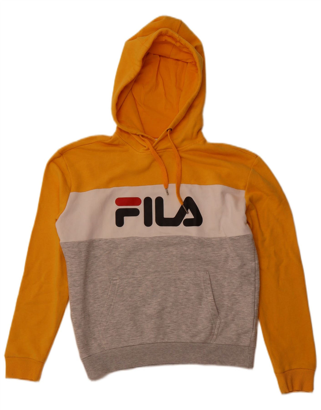 FILA Kapuzenpullover mit Grafik für Jungen, 13–14 Jahre, Größe S, Gelb, Farbblock