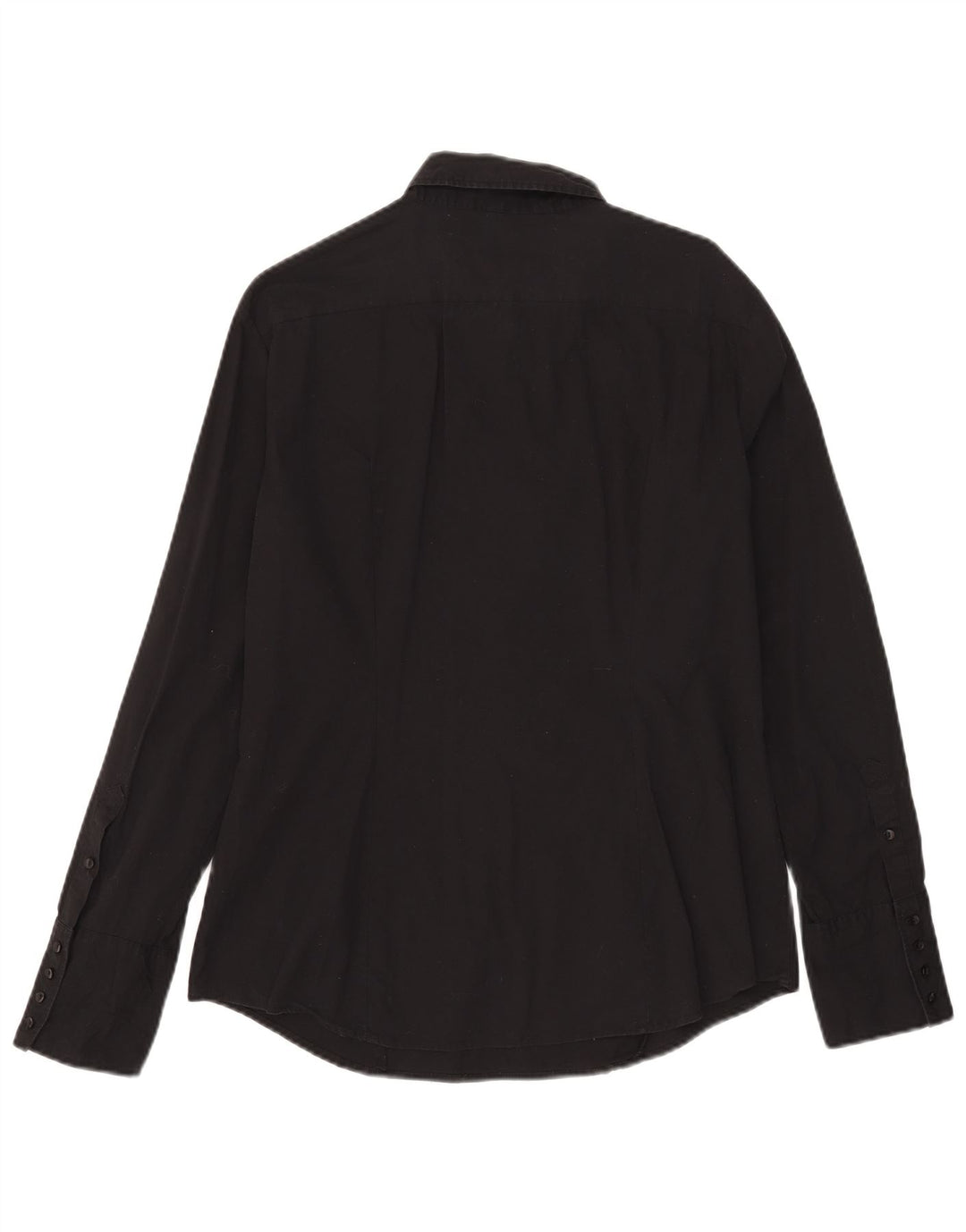 Benetton Womens Pullover Shirt UK 18 XL Schwarz Baumwolle