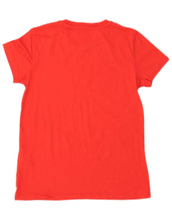 LEVI'S Damen Grafik-T-Shirt-Oberteil UK 6 XS Rote Baumwolle