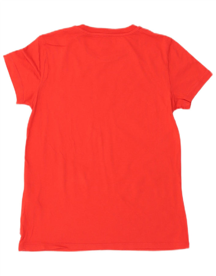 LEVI'S Damen Grafik-T-Shirt-Oberteil UK 6 XS Rote Baumwolle
