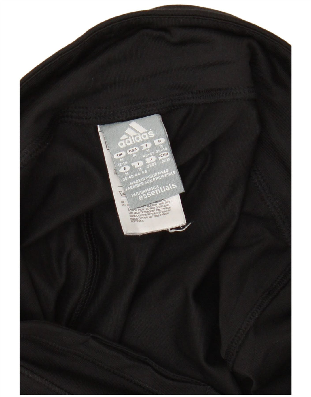 Adidas Damen Leggings UK 12/14 Medium Schwarz Polyester