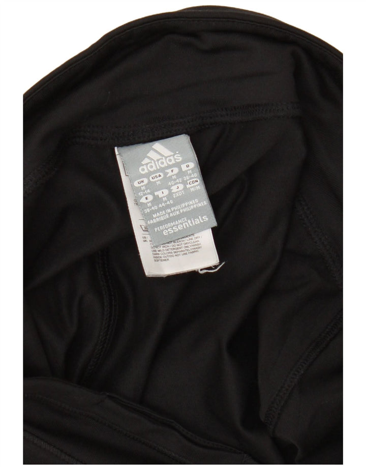 Adidas Damen Leggings UK 12/14 Medium Schwarz Polyester