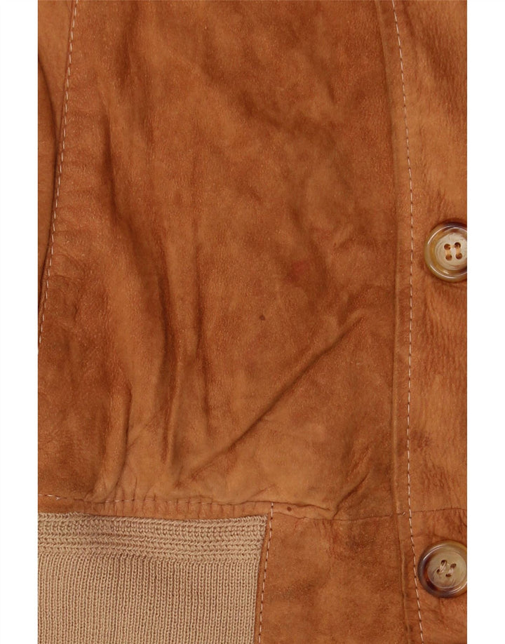 Vintage Herren Bomber Wildlederjacke IT 46 XS Braun