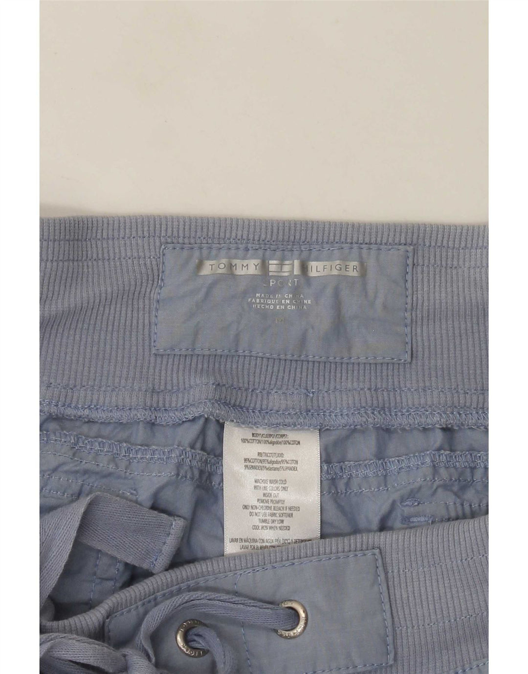 Tommy Hilfiger Damen Capri-Hose, Größe M, W30, L22, Blau, Baumwolle