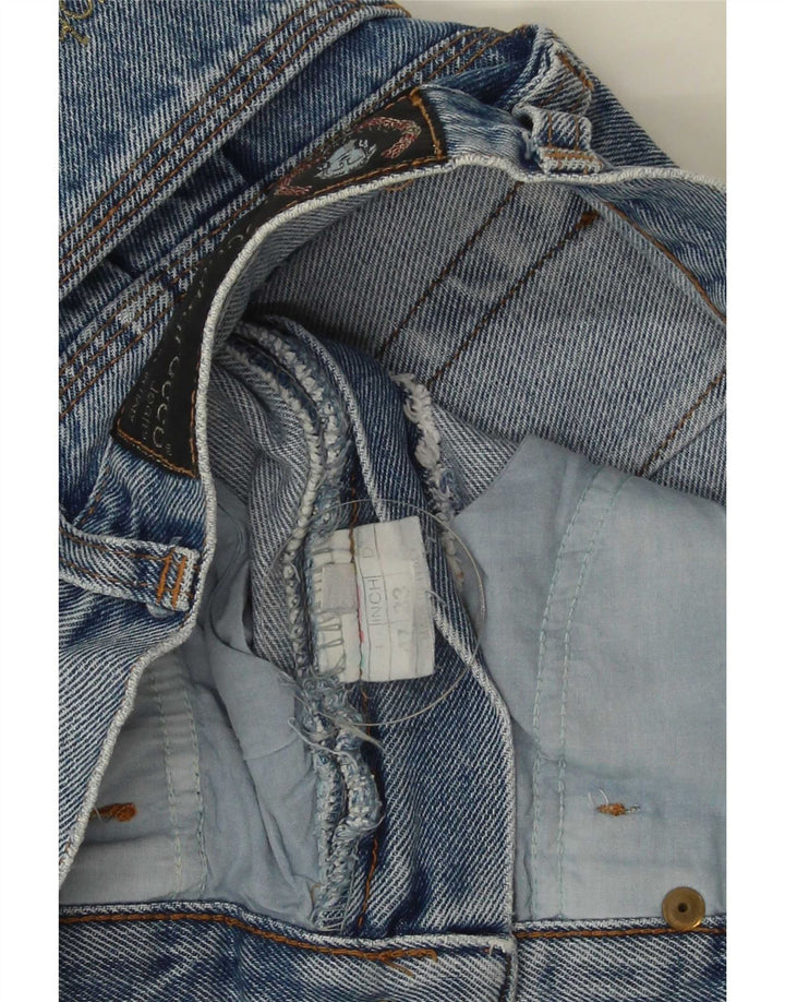 Roccobarocco Damen Jeansrock W33 Große blaue Baumwolle