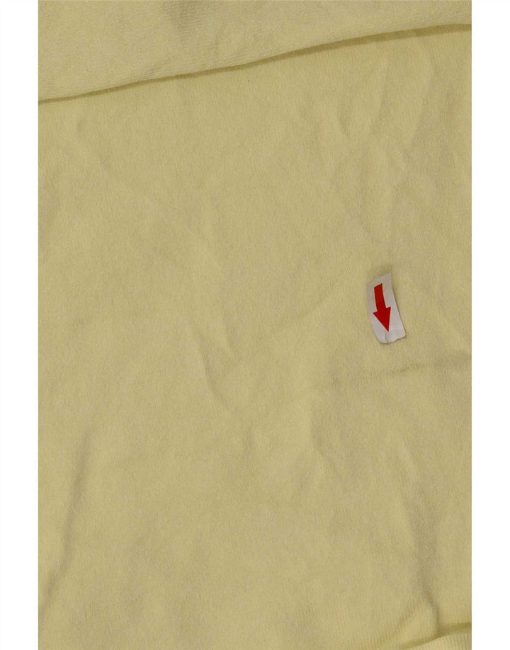 Schulterfreies Top für Damen von Zara, UK 16, Größe L, gelbe Viskose
