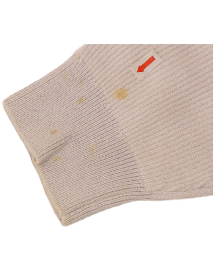 Zara Herren-Pullover mit Rundhalsausschnitt, mittelweiße Baumwolle