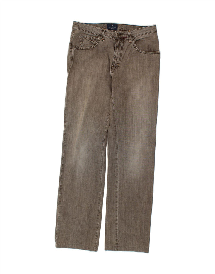 TRUSSARDI Mens Straight Jeans W33 L33 Grey Cotton Vintage Trussardi and Second-Hand Trussardi from Messina Hembry 