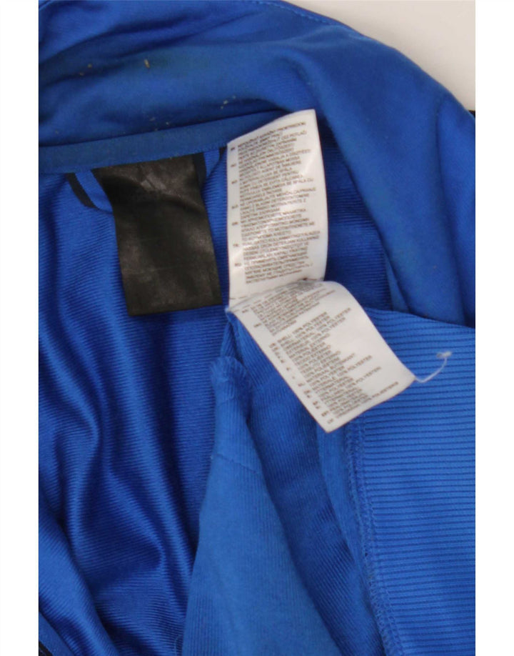 Adidas Herren-Trainingsanzug-Top-Jacke, großes blaues Farbblock-Polyester