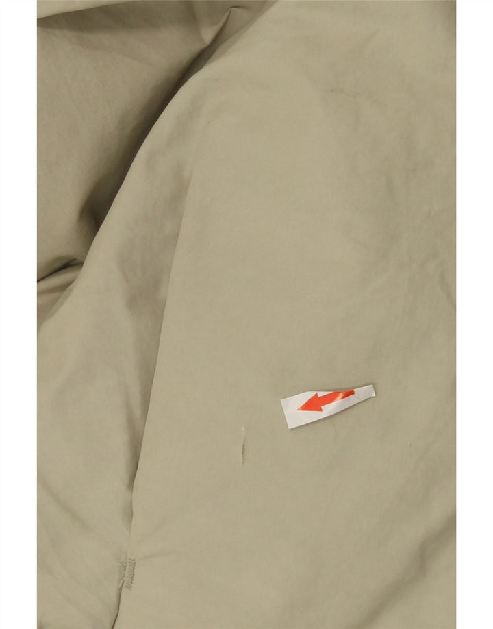 Zara Damen Übergroße wattierte Jacke UK 10 Small Graue Baumwolle