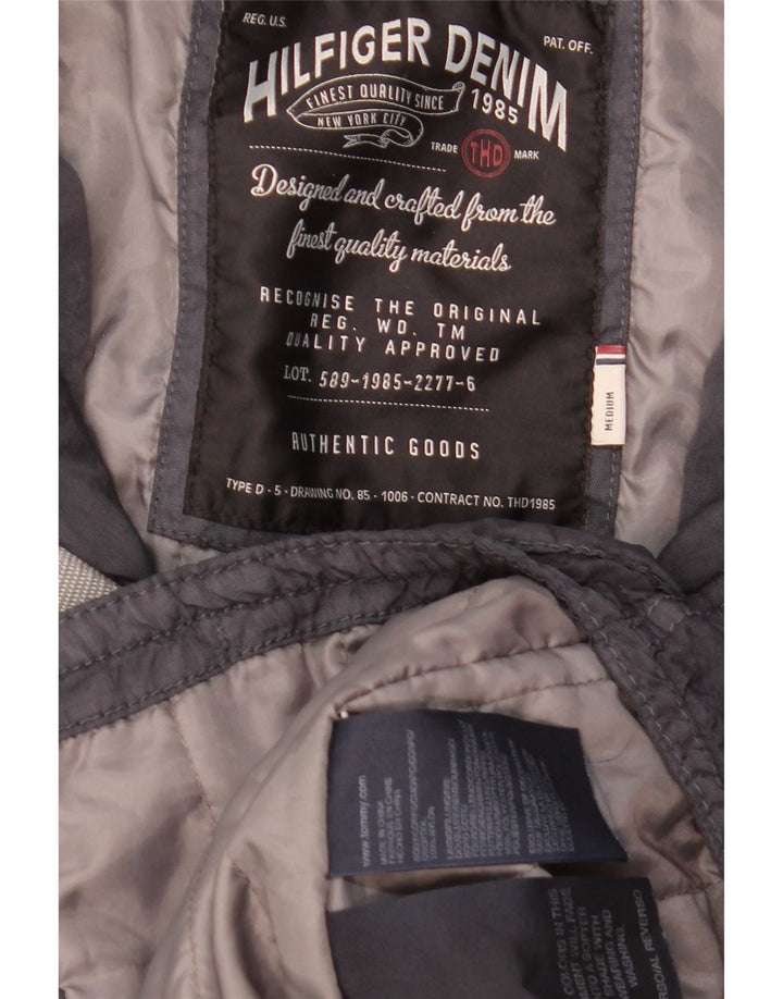 TOMMY HILFIGER Herren Militärjacke UK 38 Medium Marineblau Nylon
