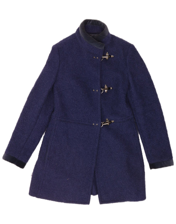 Fay Damenmantel UK 10 Small Marineblaue Schurwolle