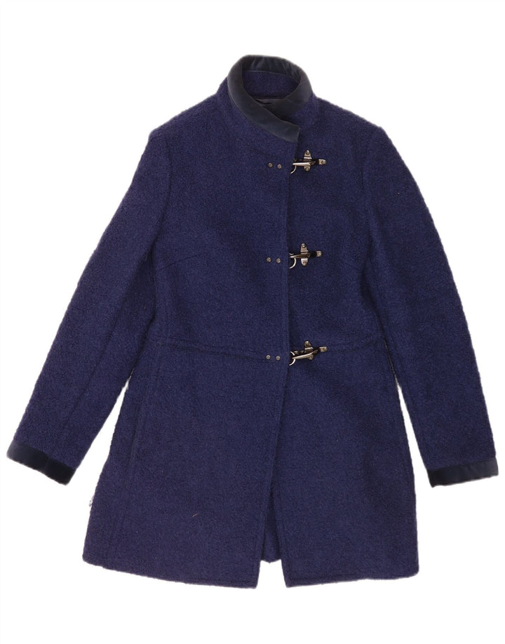 Fay Damenmantel UK 10 Small Marineblaue Schurwolle
