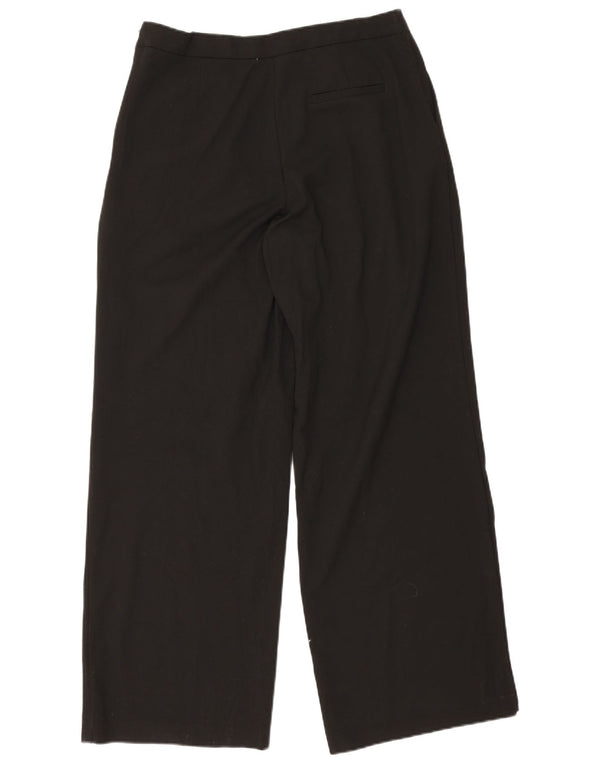 Zara Damen-Chinohose mit weitem Bein, Größe L, W30, L30, Schwarz