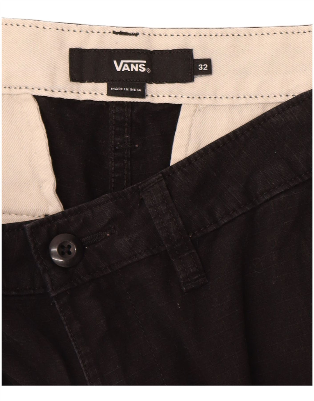 Vans Herren Cargoshorts W32 Mittelschwarze Baumwolle