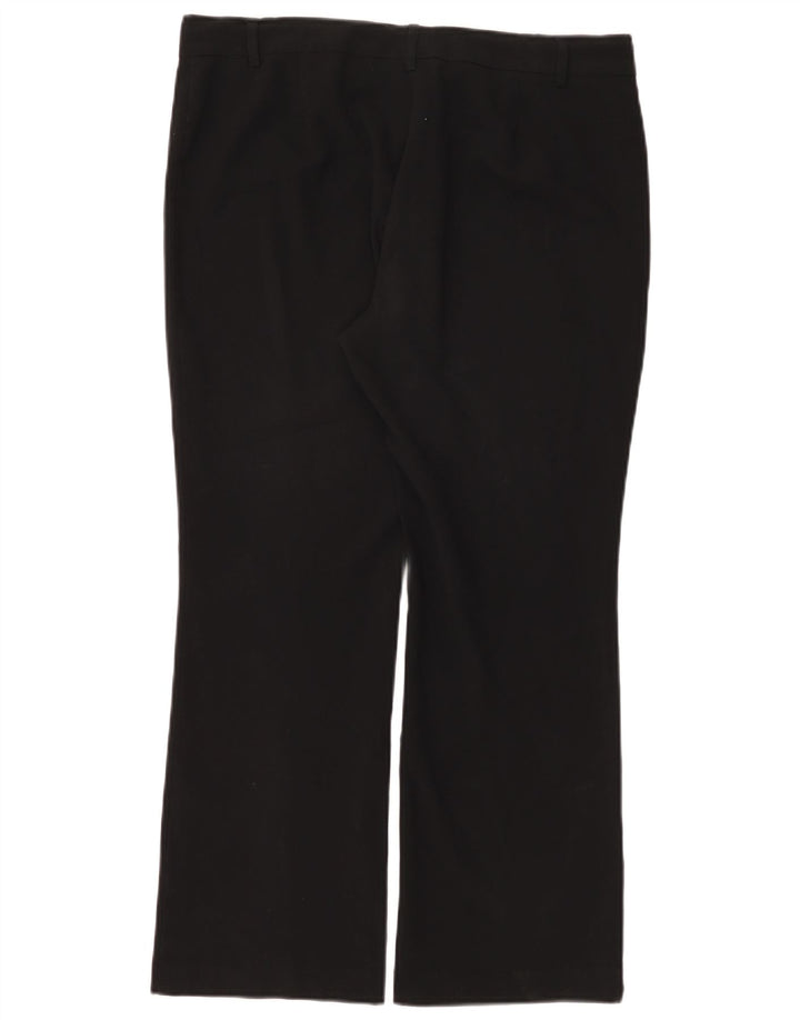 Marks & Spencer Damen Bootcut-Anzughose UK 14 Large W34 L28 Schwarz
