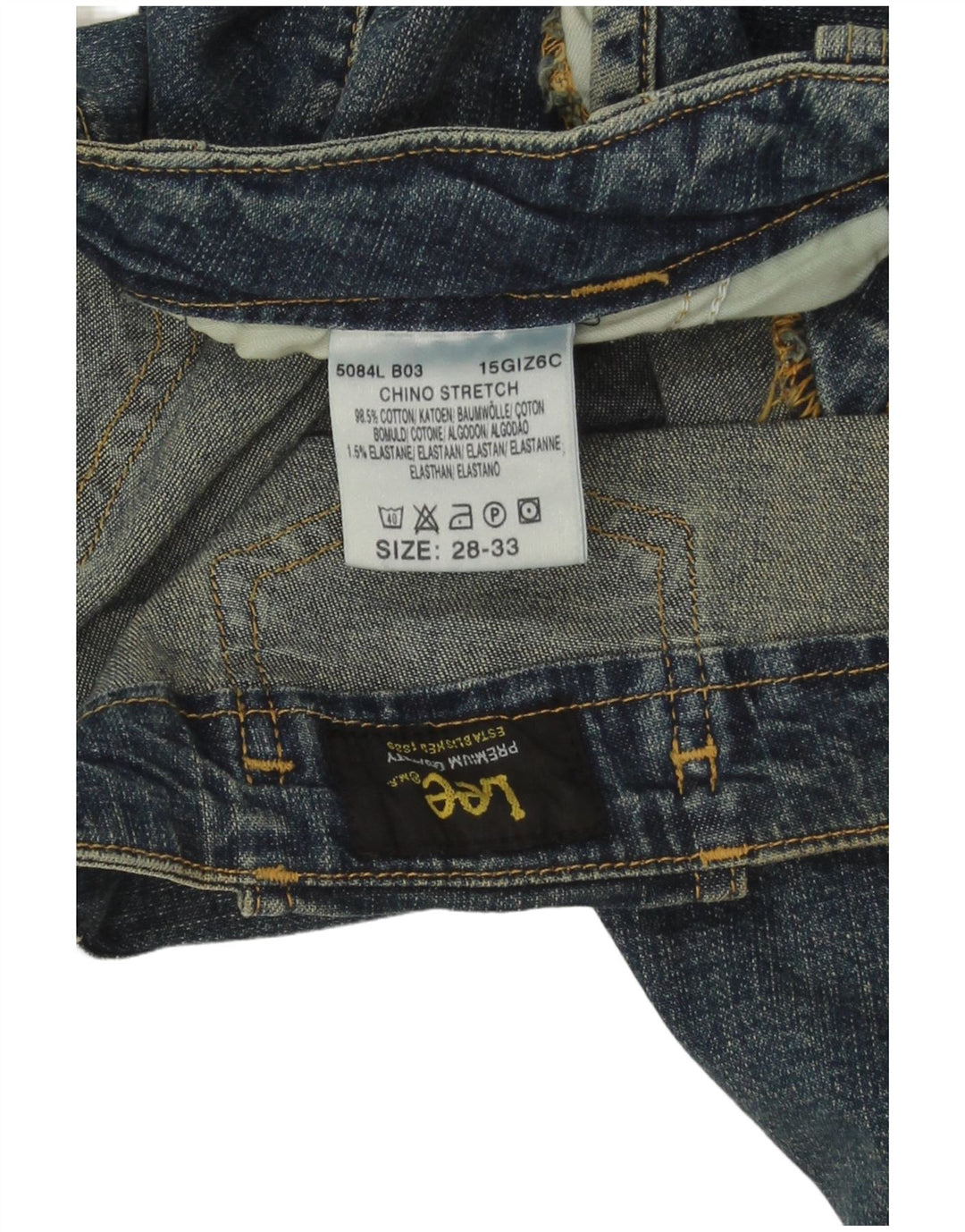 Lee Damen-Jeans mit weitem Bein, W28, L30, blaue Baumwolle