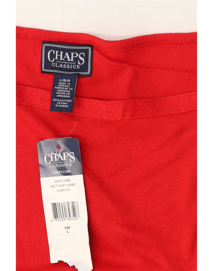Chaps Damen Classics Bluse Top UK 16 Große rote Baumwolle