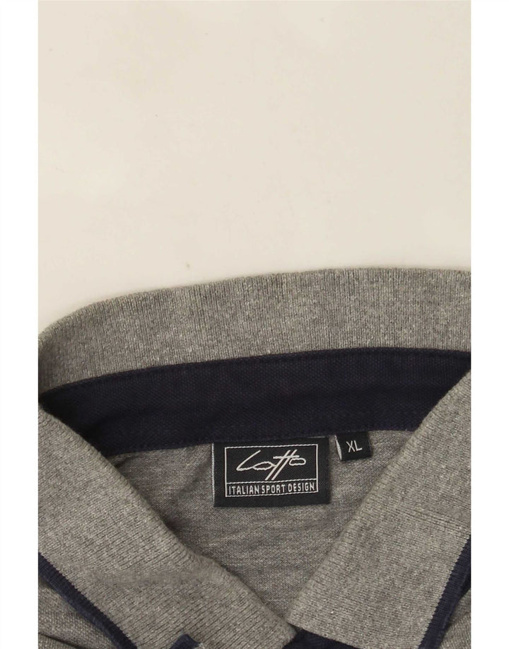 LOTTO Herren Langarm-Poloshirt XL Grau
