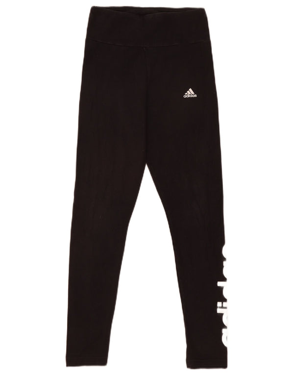 Adidas Damen Graphic Leggings UK 8/10 Small Schwarz