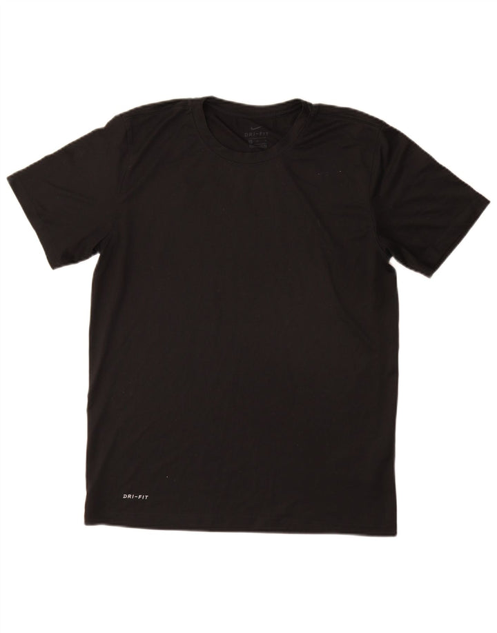 Nike Herren Dri Fit T-Shirt Top Medium Schwarz Polyester