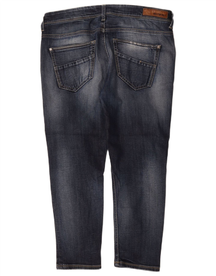 Meltin' Pot Damen-Cropped-Jeans W29 L24 Blaue Baumwolle