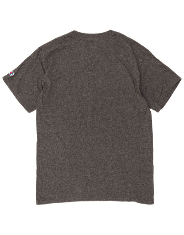 Champion Herren Grafik-T-Shirt-Oberteil Mittelgrau