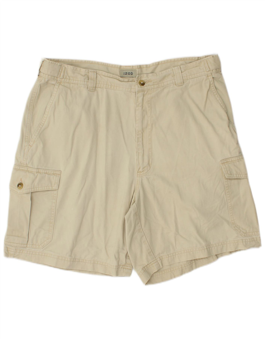 IZOD Herren Cargo-Shorts W34 Large Beige Baumwolle