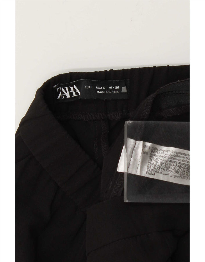 Zara Damen Bootcut Freizeithose Small W26 L26 Schwarz Polyester