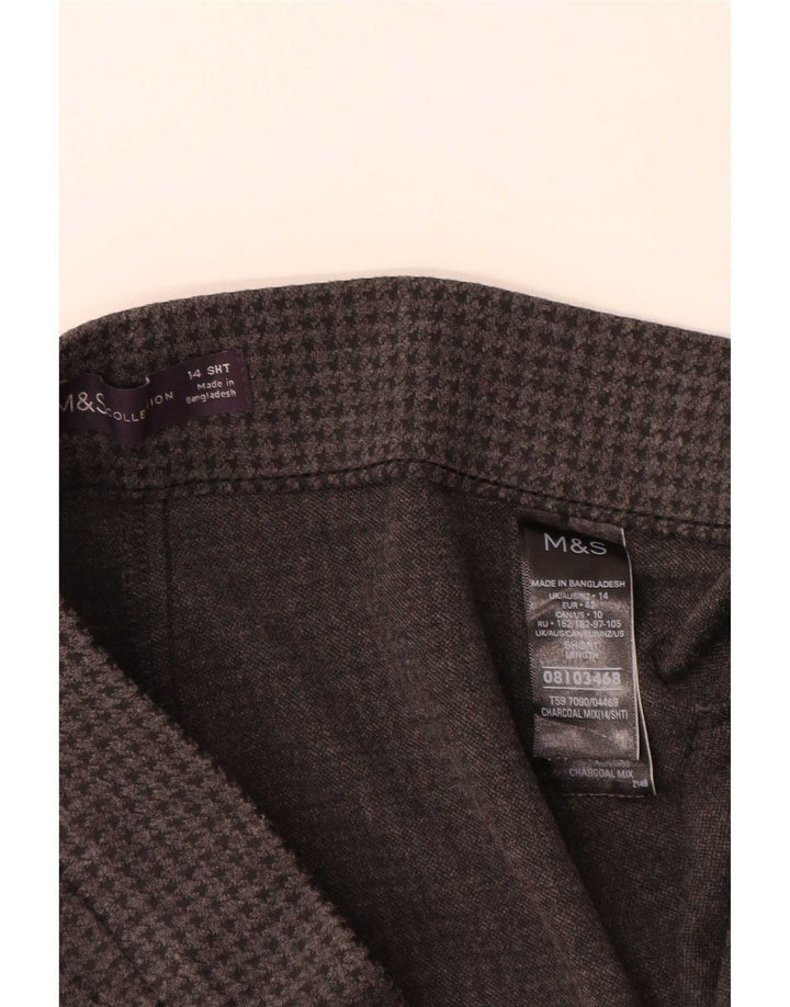 Marks & Spencer Damen-Hose, kurz geschnitten, UK 44, Größe L, W32, L26, Grau