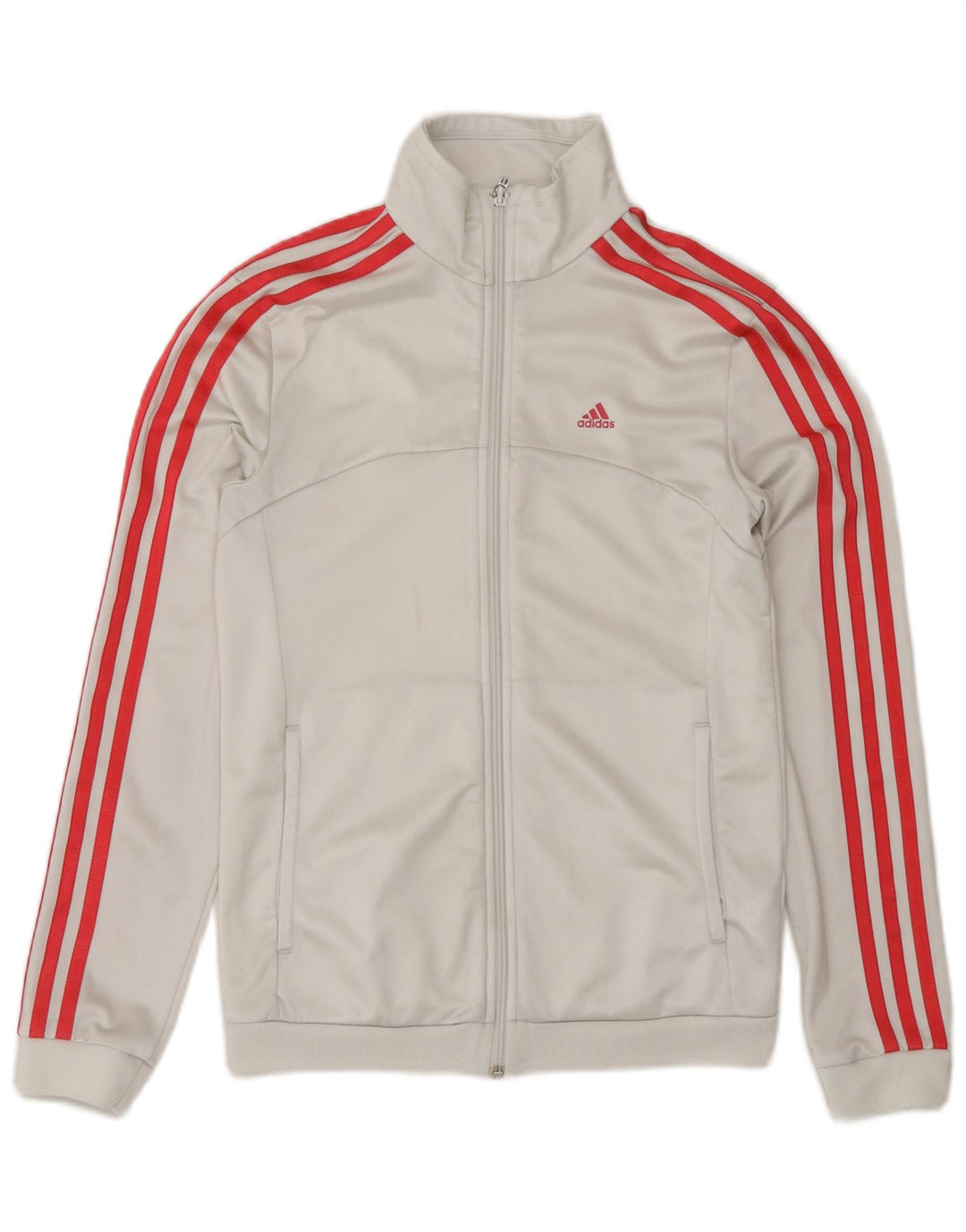 Adidas Damen Trainingsanzug Top Jacke UK 4/6 XS Weiß Polyester