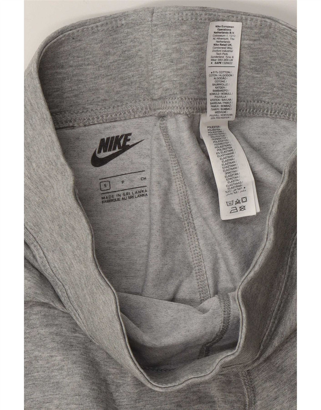 Nike Womens Graphic Leggings UK 10 Small Graue Baumwolle