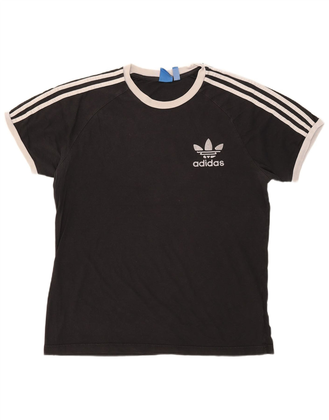 Adidas Herren T-Shirt Top Large Schwarz Colourblock Baumwolle
