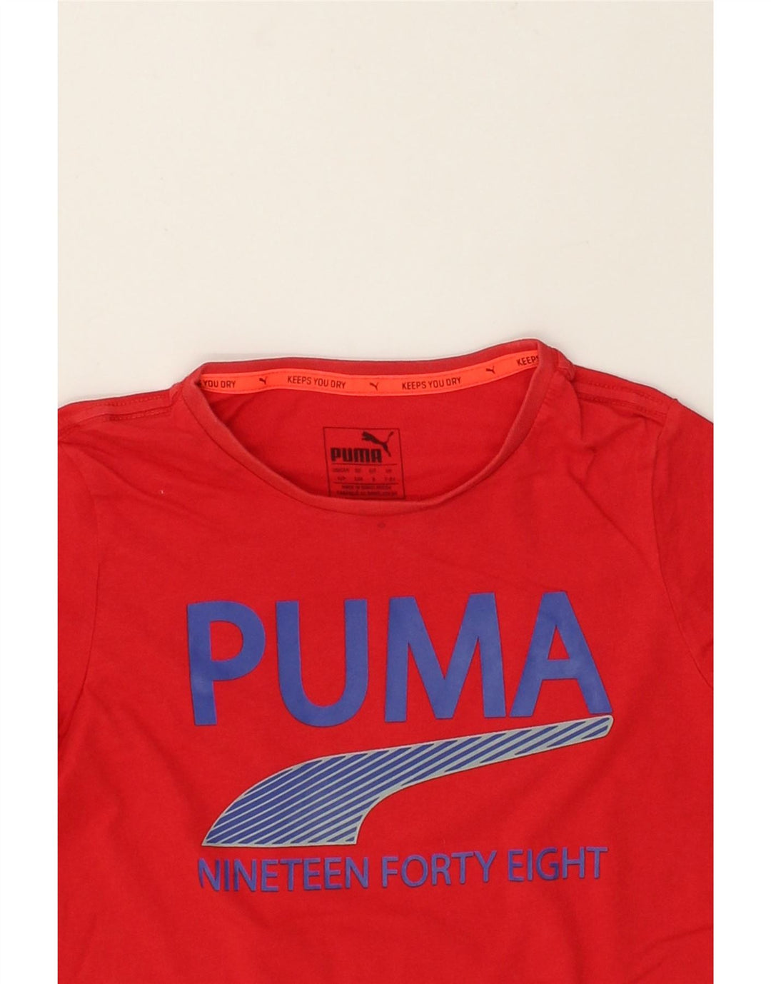 PUMA Boys Graphic T-Shirt Top 7-8 Years Red Cotton | Vintage Puma | Thrift | Second-Hand Puma | Used Clothing | Messina Hembry 