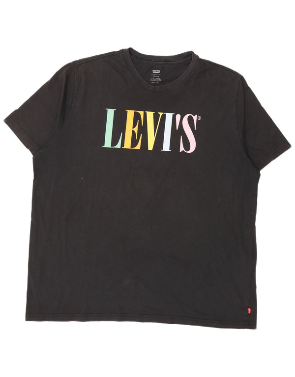 Levi's Herren Relaxed Fit Graphic T-Shirt Top 2XL Schwarz Baumwolle