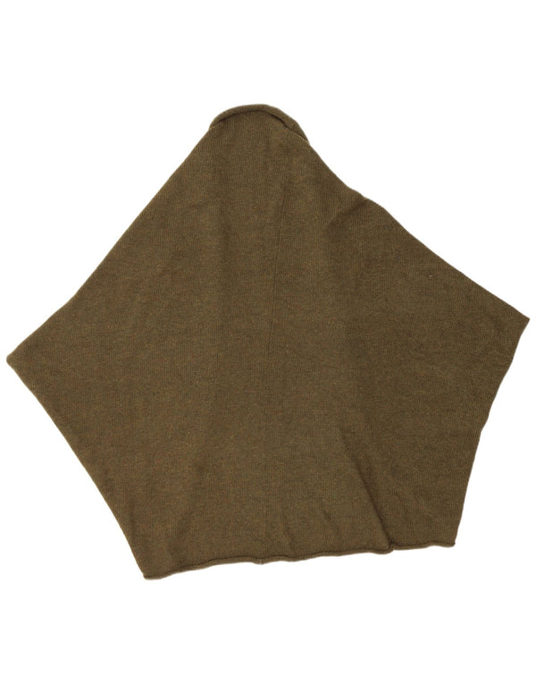 Zara Damen Poncho-Cardigan-Pullover UK 14 Medium Khaki Polyester