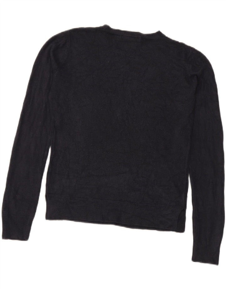 Marks & Spencer Damen-Pullover mit Rundhalsausschnitt, Gr. 12, mittleres Marineblau