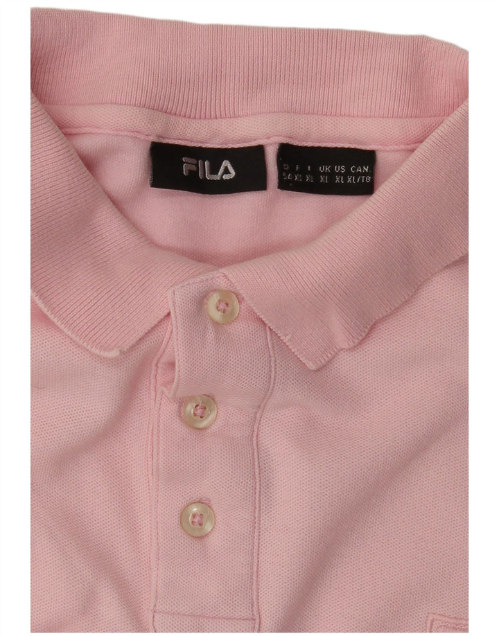 FILA Herren Poloshirt XL Rosa Baumwolle