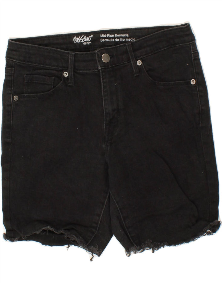 MOSSIMO Womens Denim Mid Rise Bermuda Shorts US 8 Medium W27  Black Cotton Vintage Mossimo and Second-Hand Mossimo from Messina Hembry 