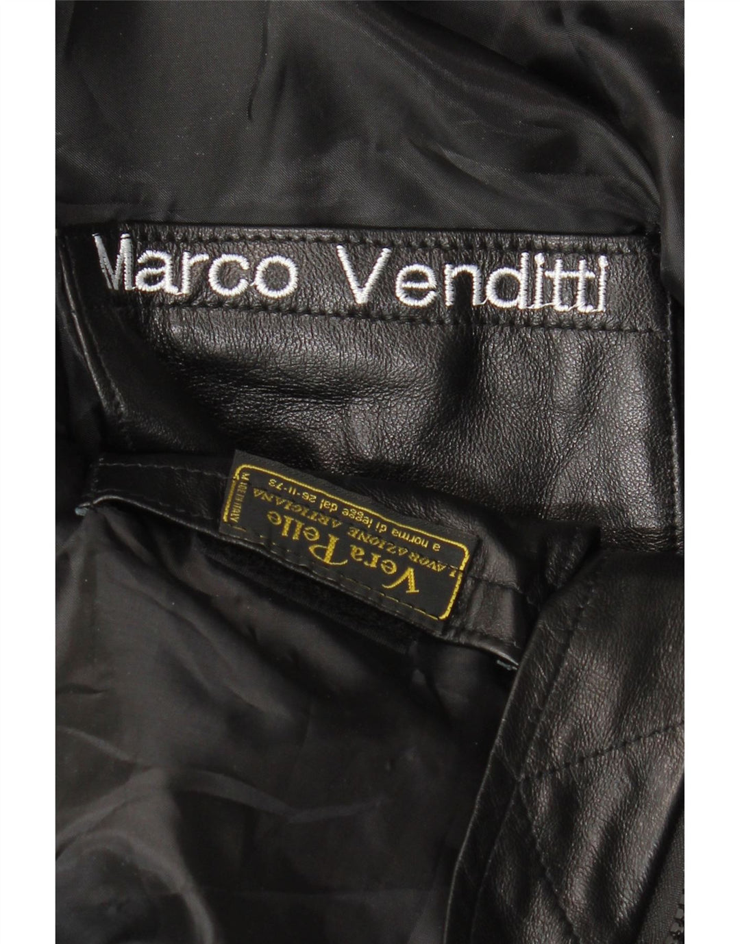 VINTAGE Herren Lederjacke UK 36 Kleines schwarzes Leder