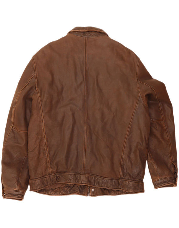 Conbipel Herren Lederjacke IT 58 2XL Braunes Leder