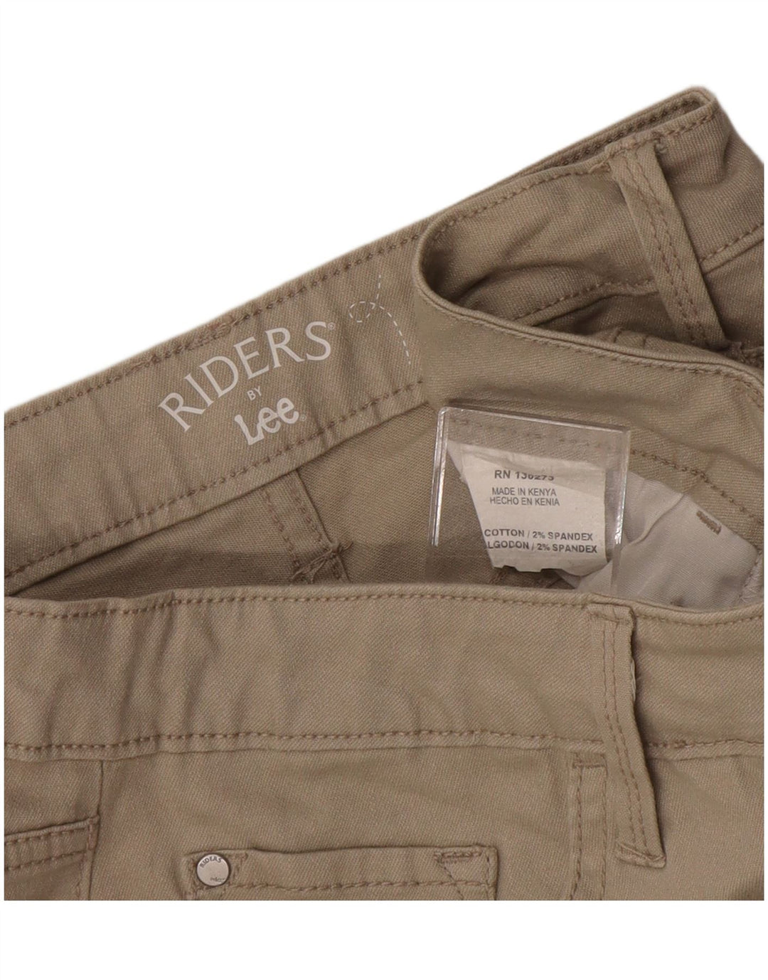Lee Damen Riders Mid Rise Casual Shorts W30 Mittelbeige Baumwolle