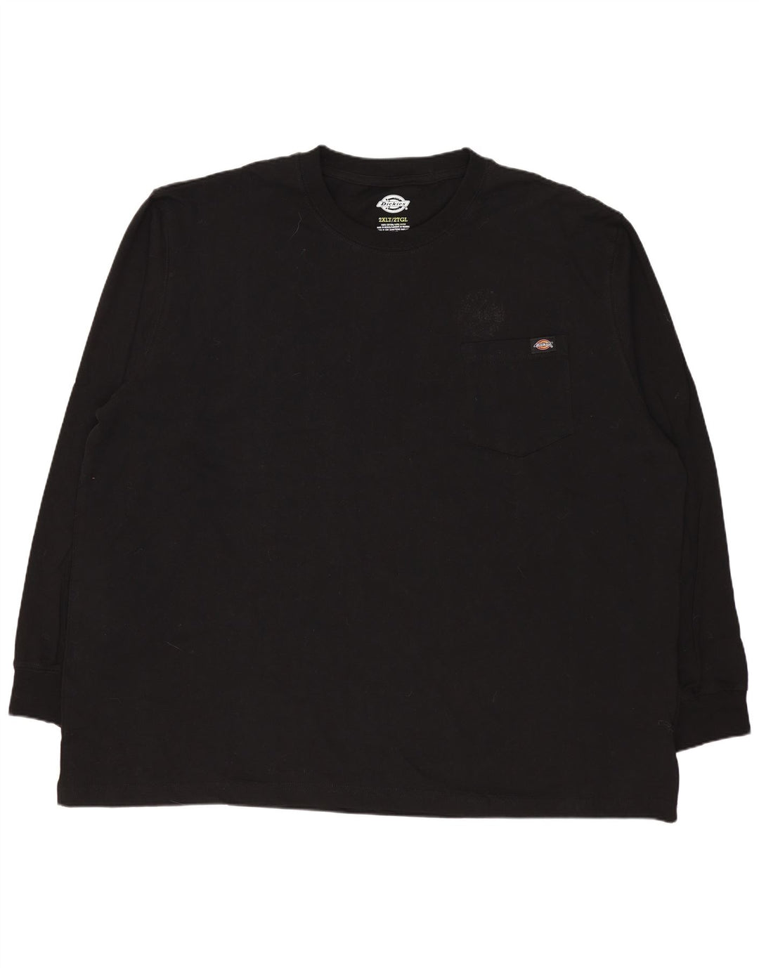Dickies Herren-Top, langärmelig, 2XL, schwarze Baumwolle