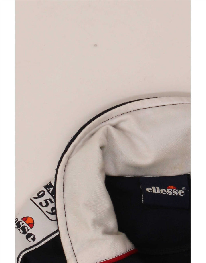 Ellesse Herren-Trainingsanzugoberteil mit Grafik, Größe L, Marineblau, Farbblock