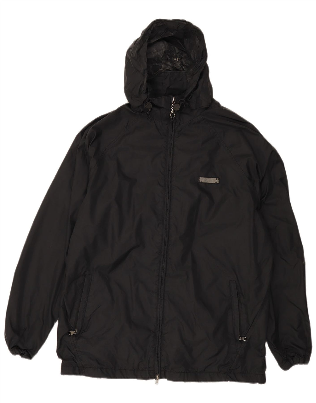 Champion Herren-Regenjacke mit Kapuze, UK 36, Größe S, Schwarz, Polyamid